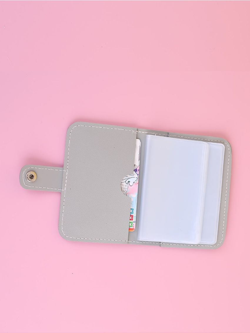 Cartoon Floral Appliques Card Holder