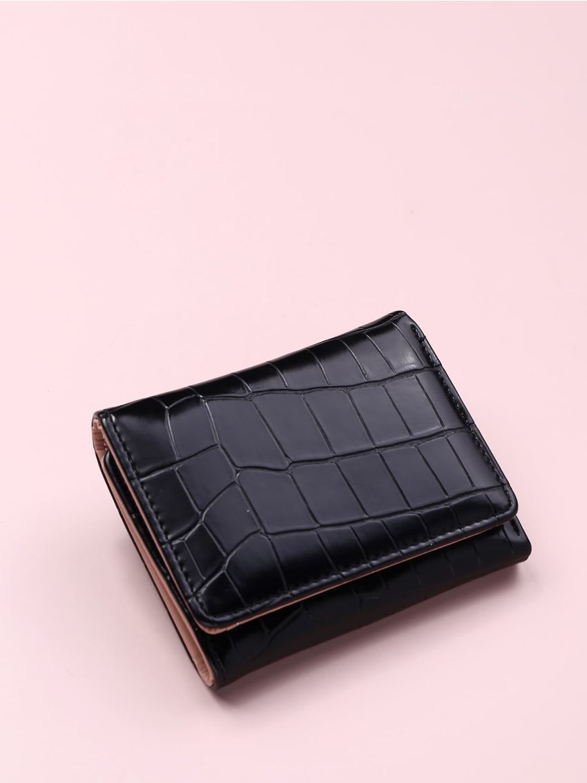 Croc Embossed Small Wallet