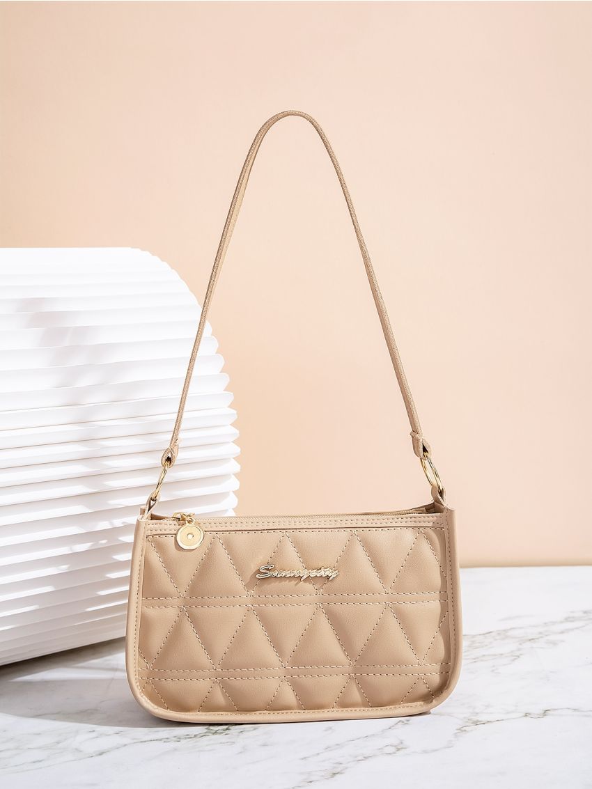 Clear Flower Embroidery Square Bag