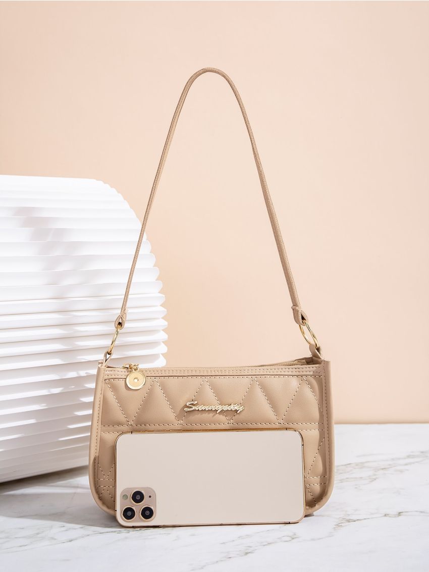 Clear Flower Embroidery Square Bag