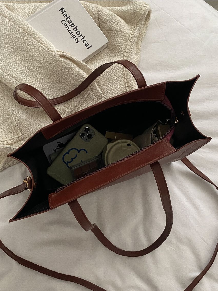 Letter Graphic Tote Bag