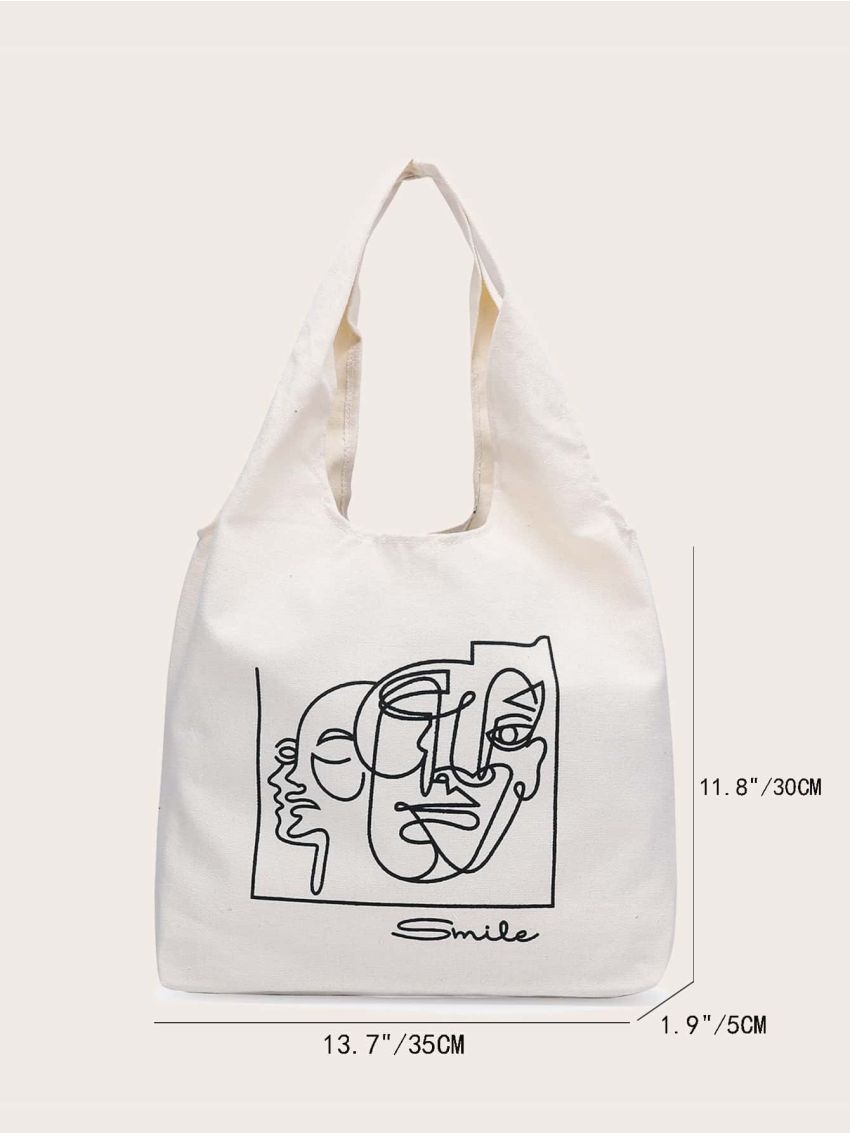 Abstract Figure Graphic Shopper Bag