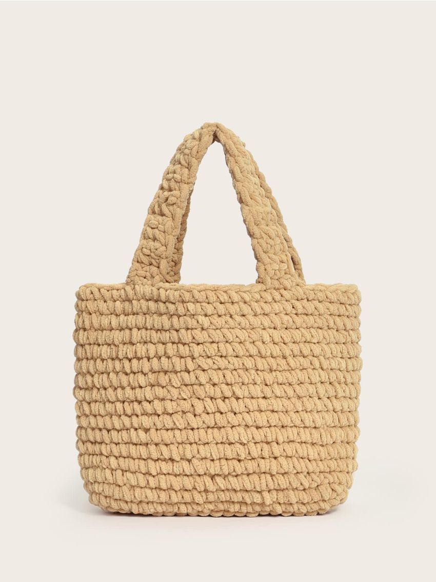 Braided Design Top Handle Bag
