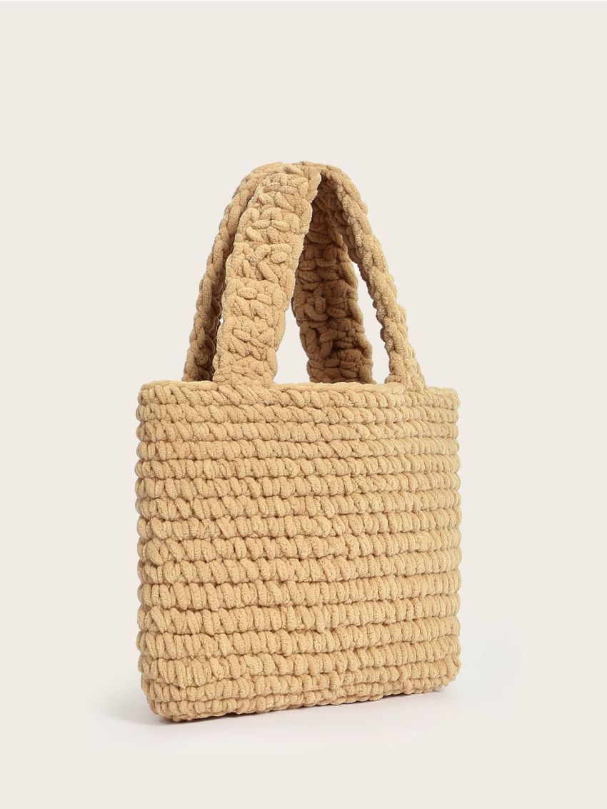 Braided Design Top Handle Bag