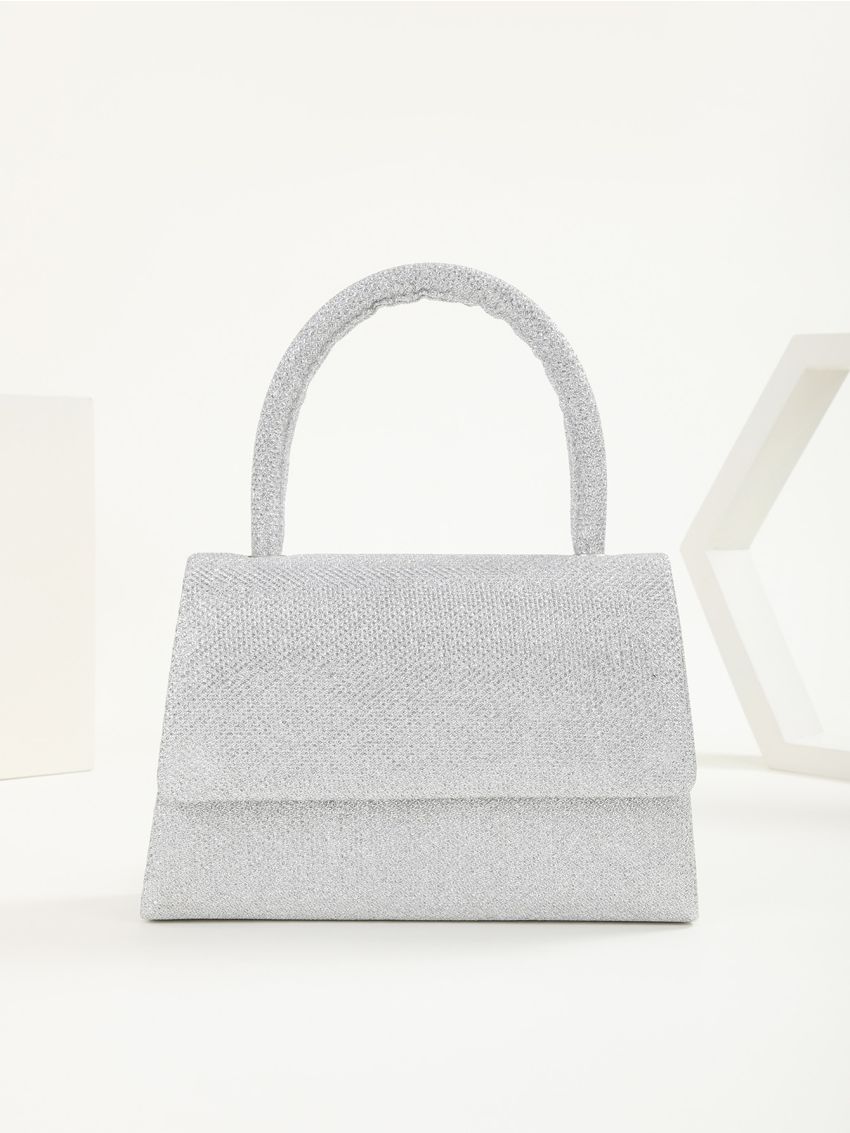 Mini Glitter Flap Top Handle Bag