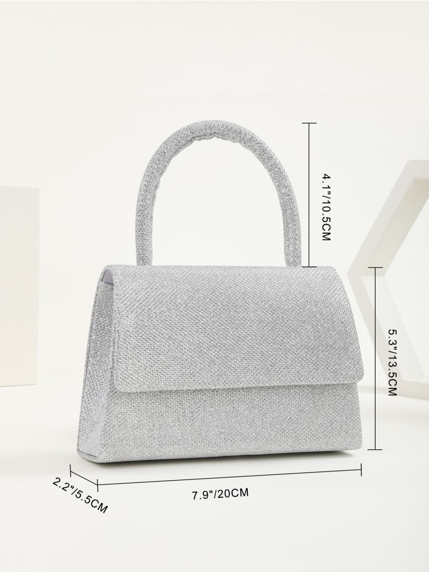 Mini Glitter Flap Top Handle Bag