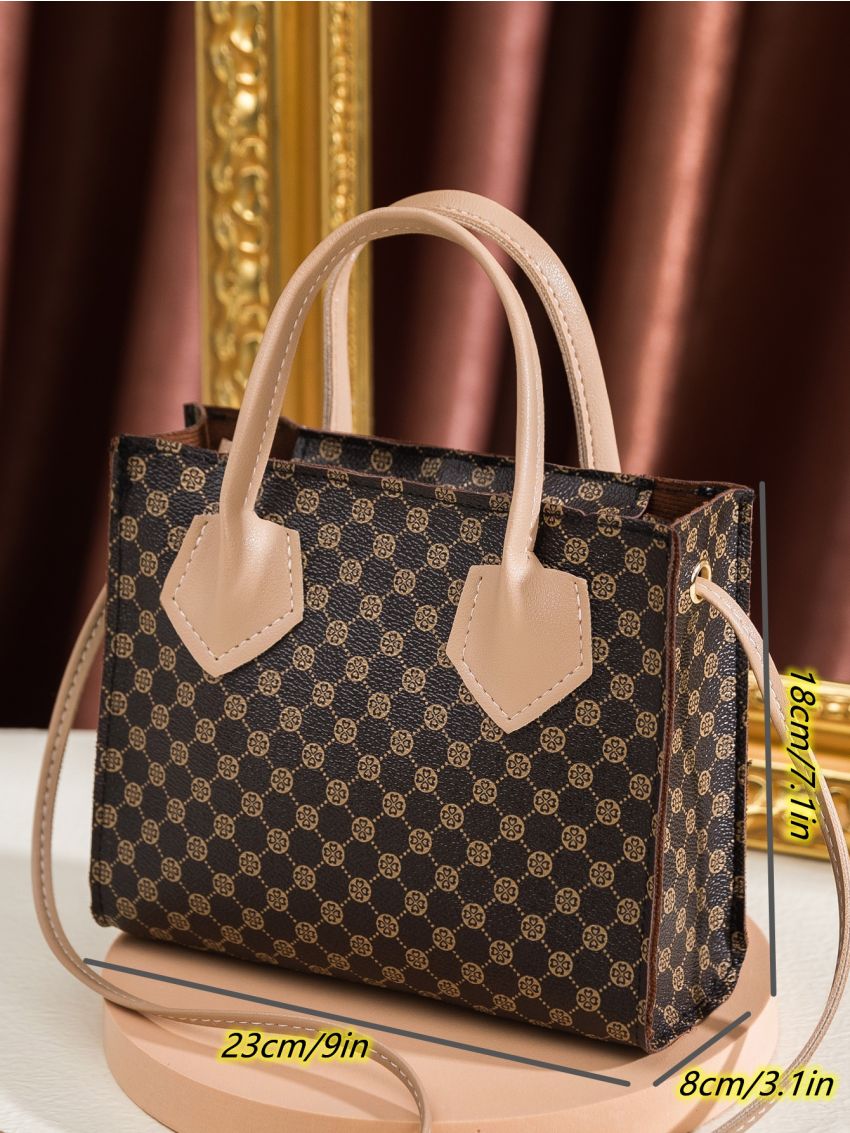 Geometric Graphic Square Bag