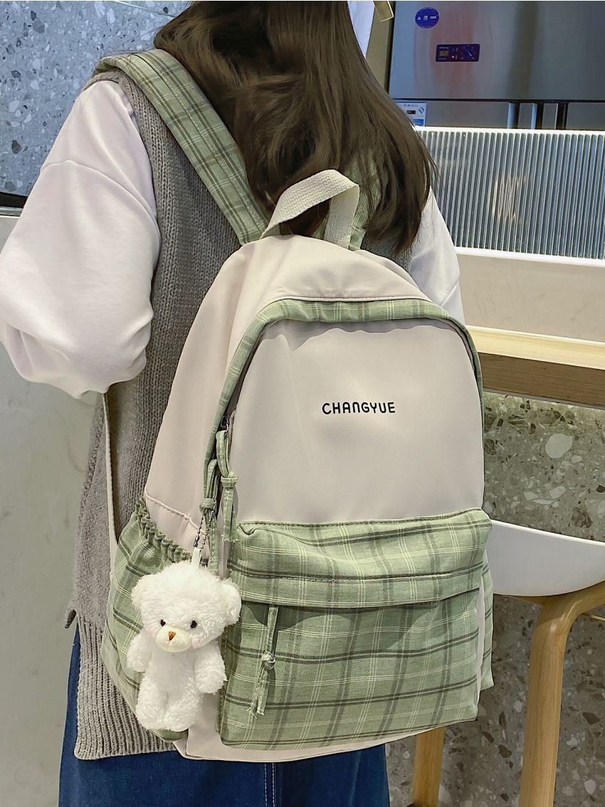 Tartan Large Capacity Backpack