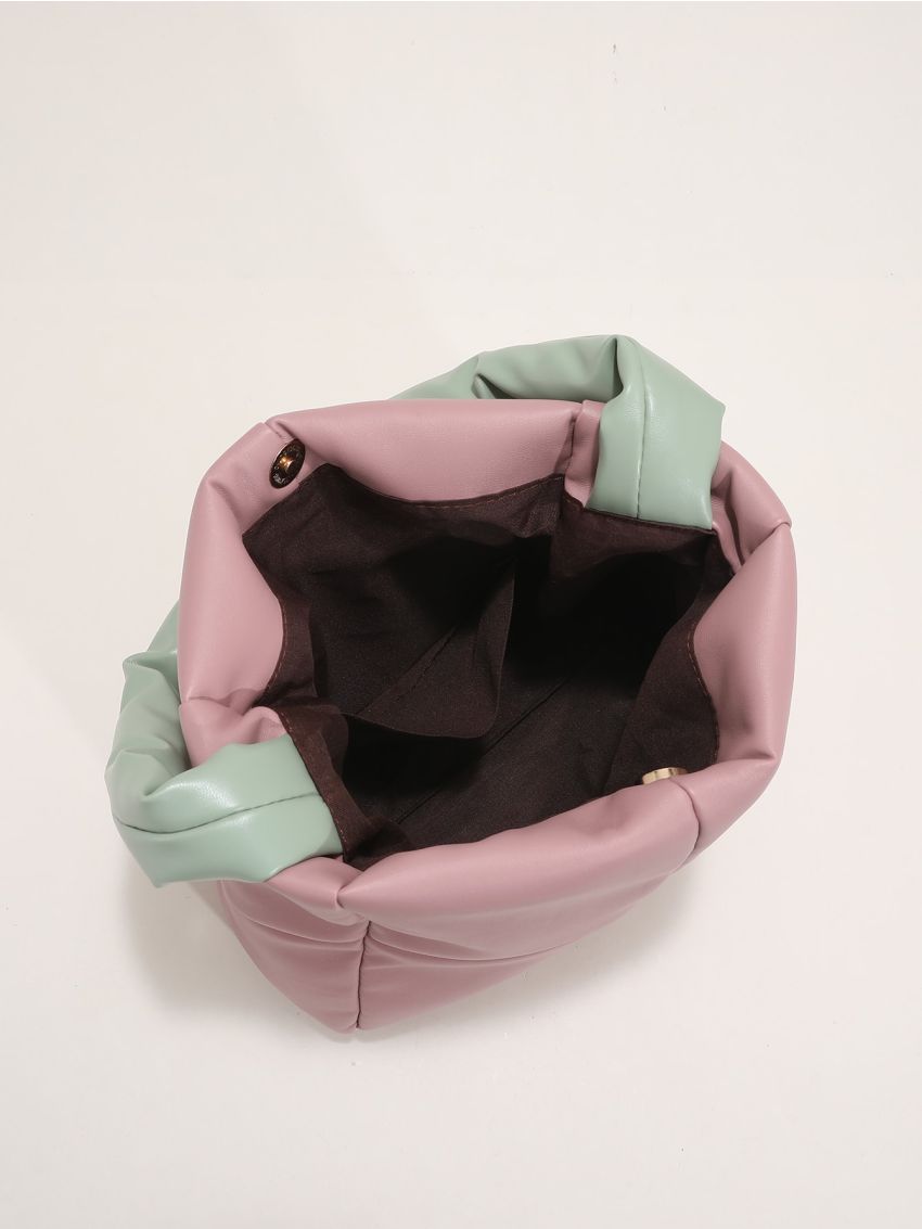 Contrast Binding Square Bag