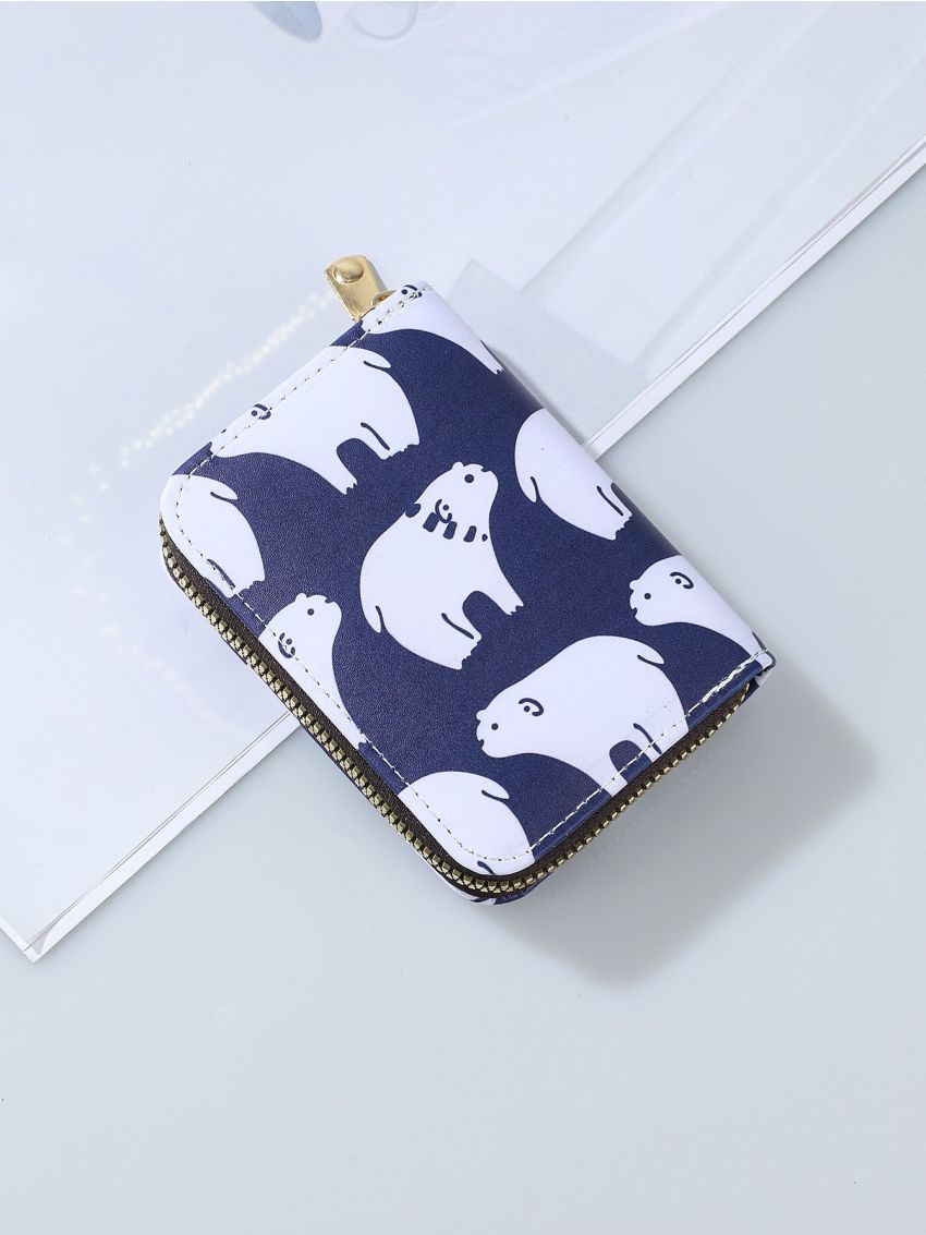 Allover Cartoon Graphic Card Holder