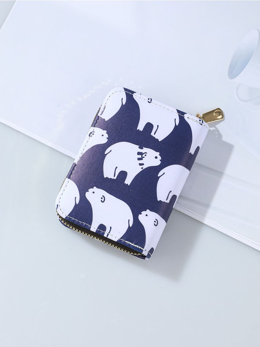 Allover Cartoon Graphic Card Holder
