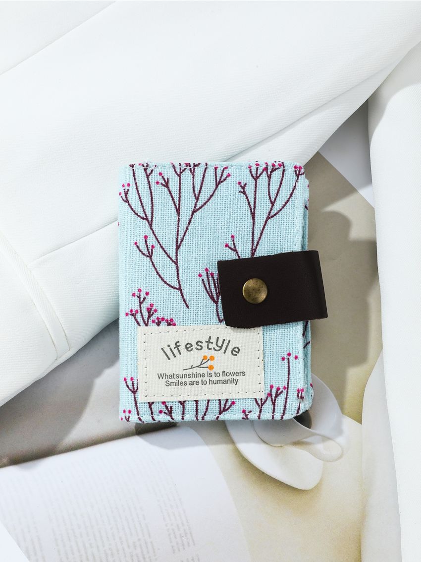 Floral Pattern Patch Decor Card Holder