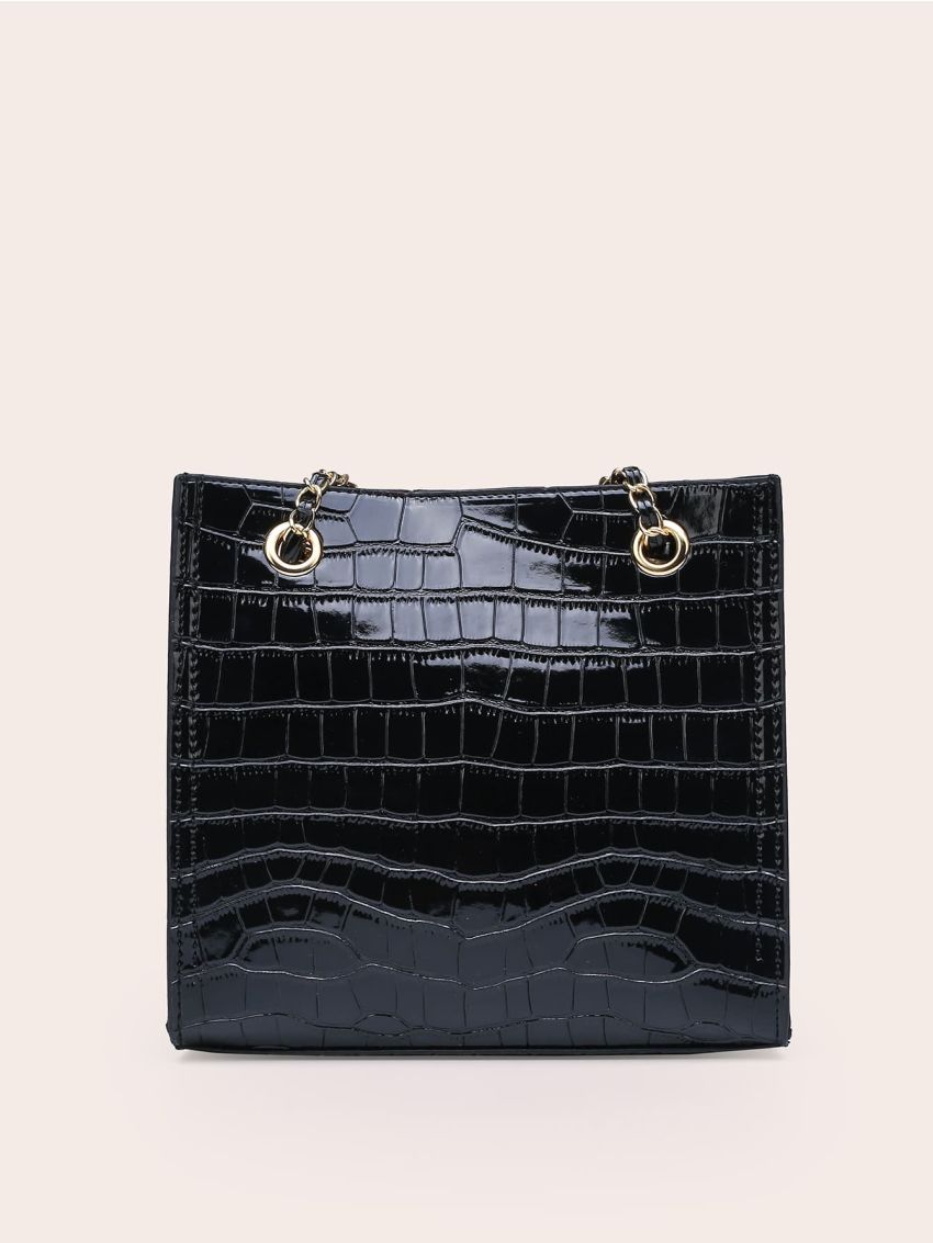 Croc Embossed Tote Bag