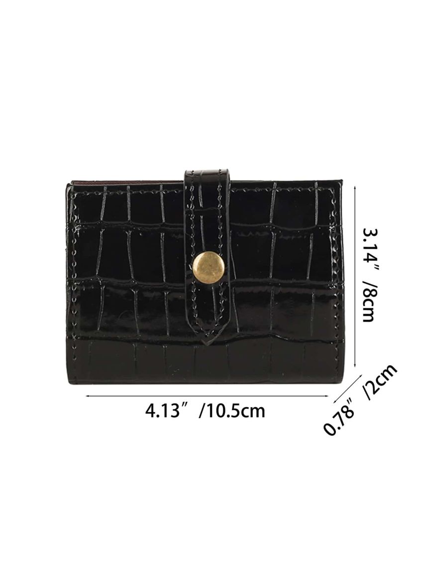 Crocodile Embossed Fold Card Holder