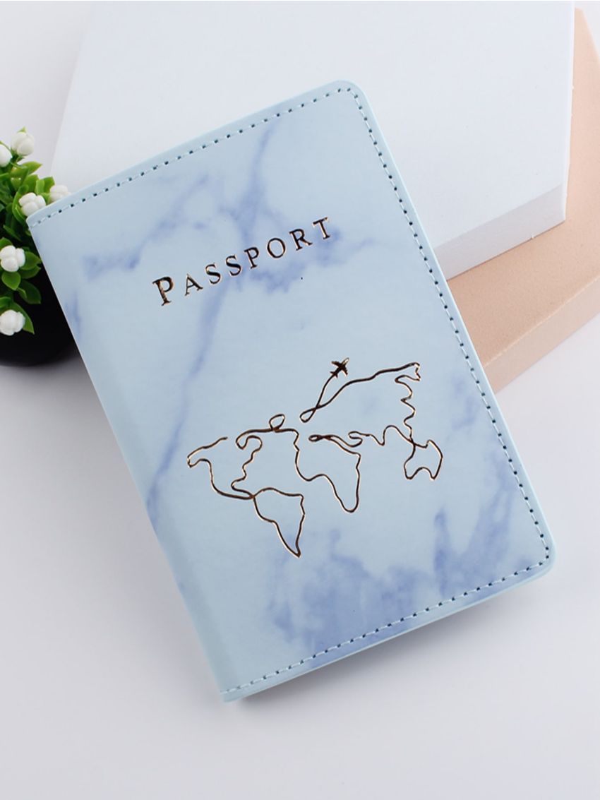 Marble Pattern Passport Case
