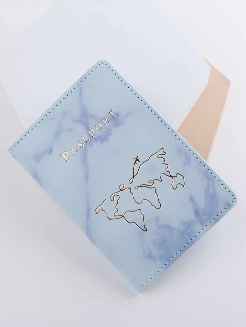 Marble Pattern Passport Case