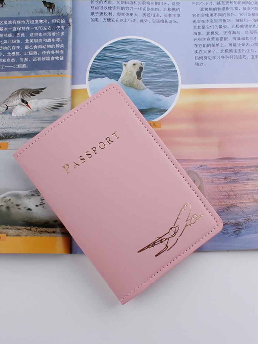 Letter Graphic Passport Case