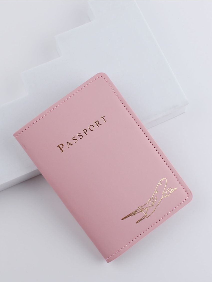 Letter Graphic Passport Case