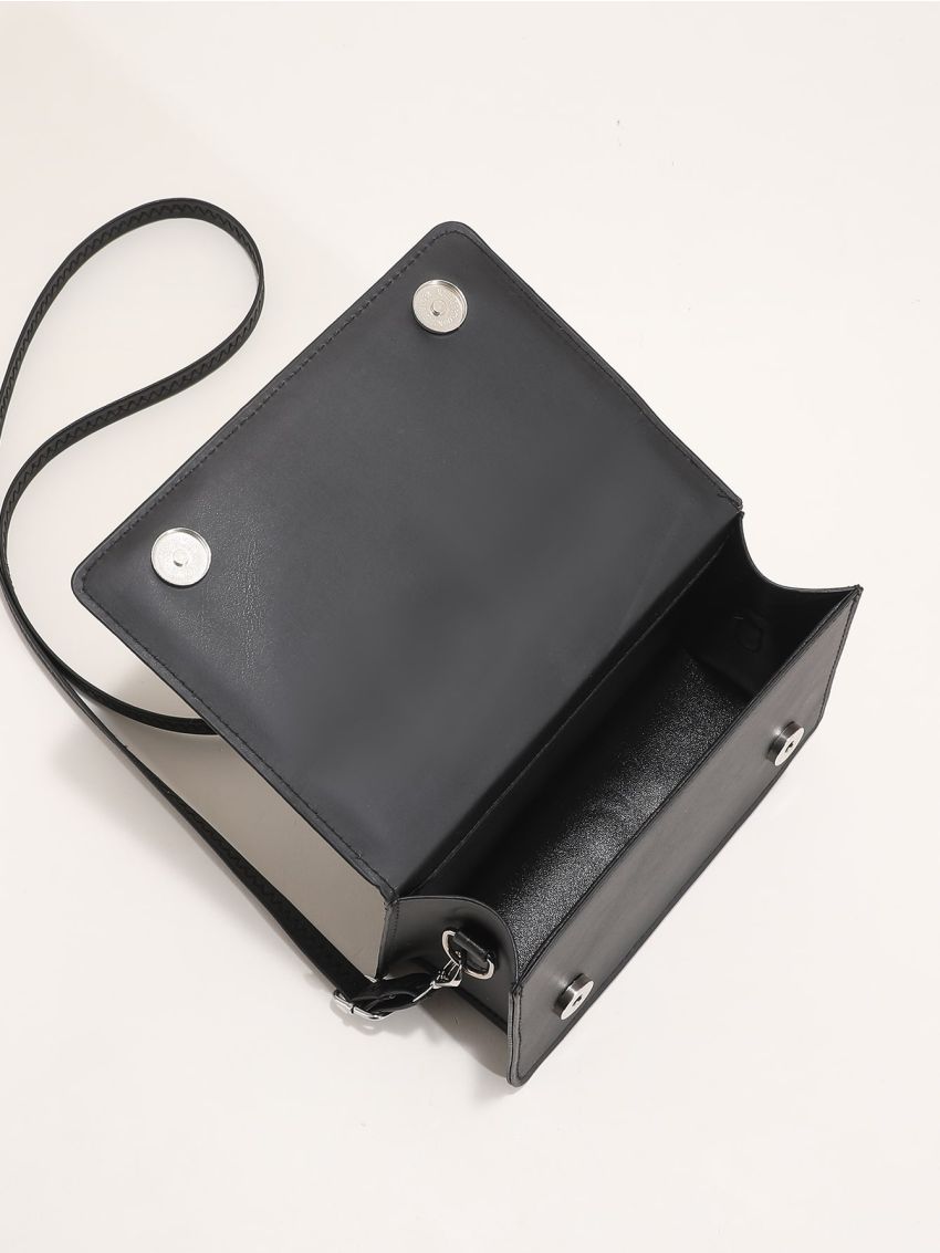 Mini Textured Flap Square Bag