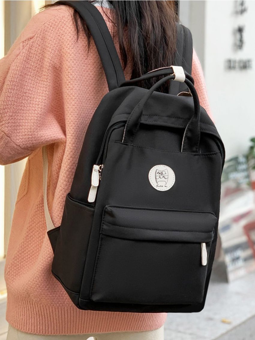 Minimalist Letter Patch Classic Backpack