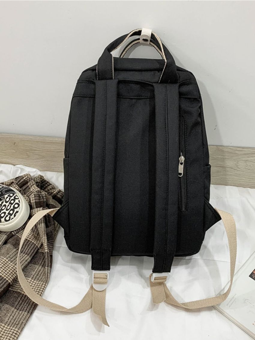 Minimalist Letter Patch Classic Backpack