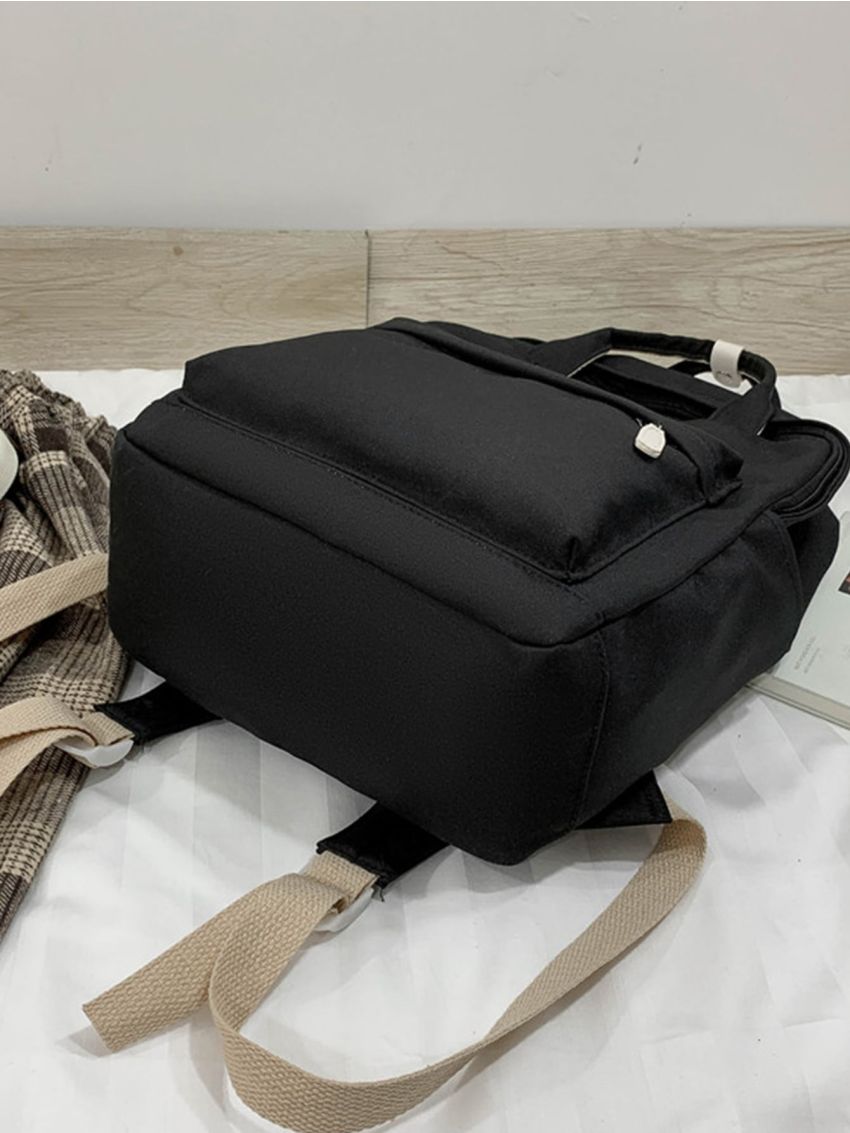 Minimalist Letter Patch Classic Backpack