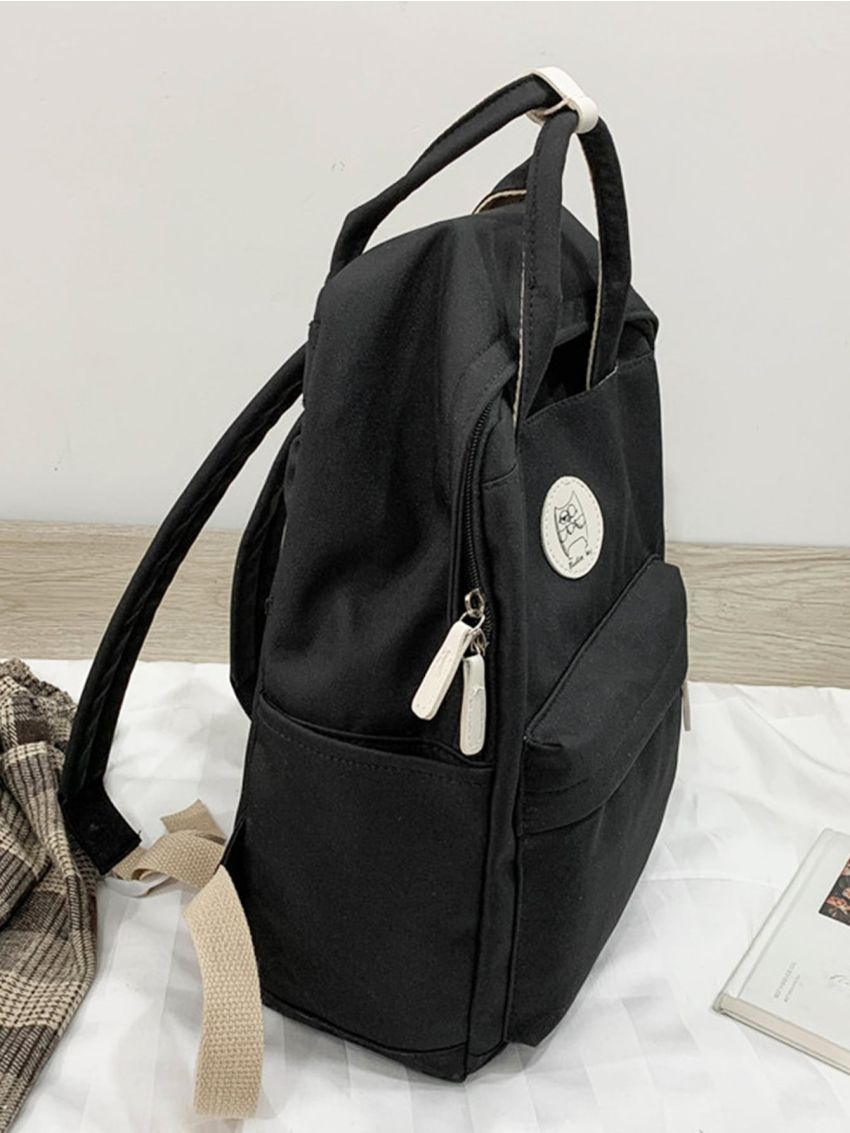 Minimalist Letter Patch Classic Backpack