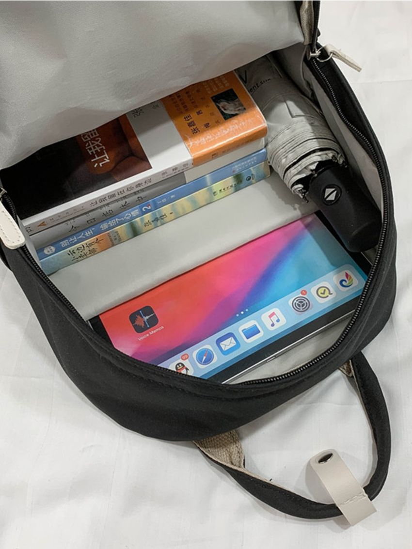 Minimalist Letter Patch Classic Backpack