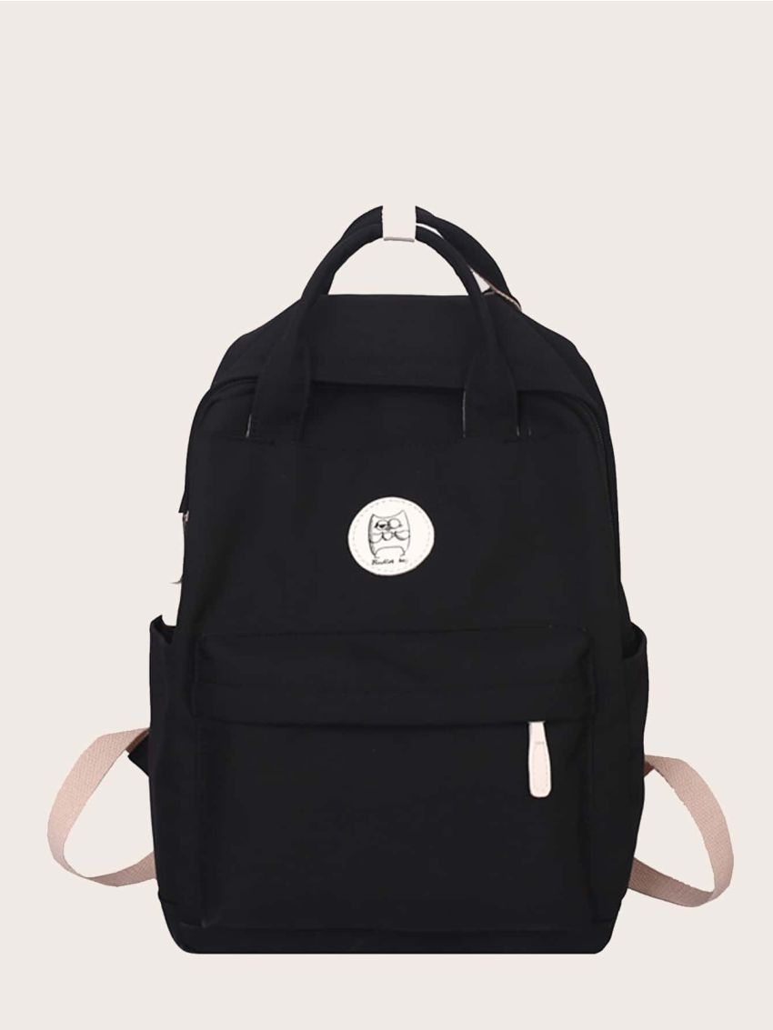 Minimalist Letter Patch Classic Backpack