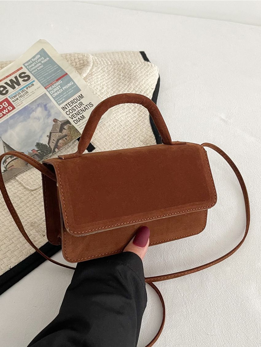 Minimalist Flap Top Handle Bag