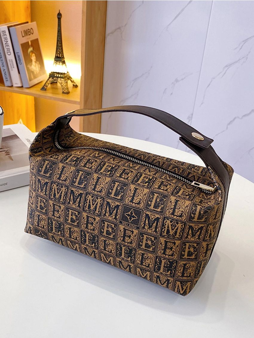 Allover Letter Graphic Square Bag