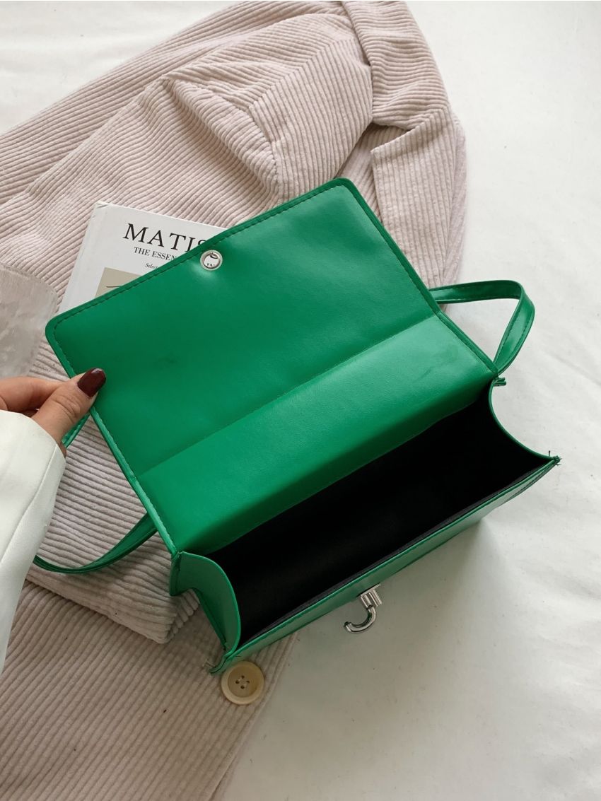 Mini Textured Flap Square Bag