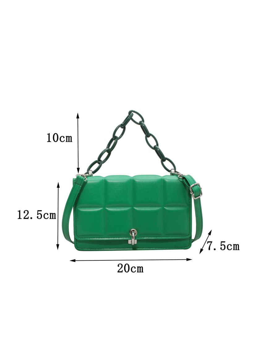 Mini Textured Flap Square Bag