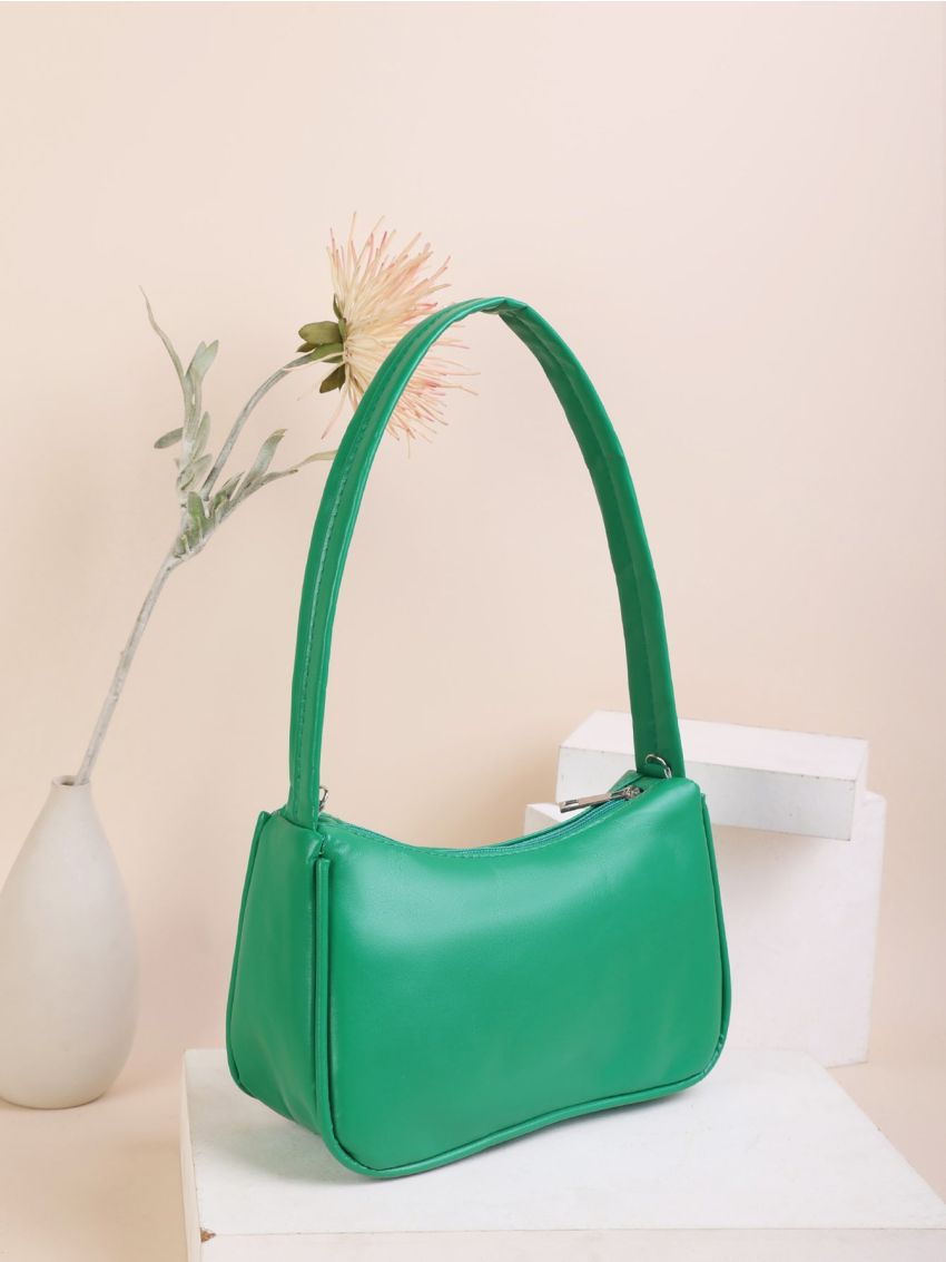 Chain Decor Baguette Bag