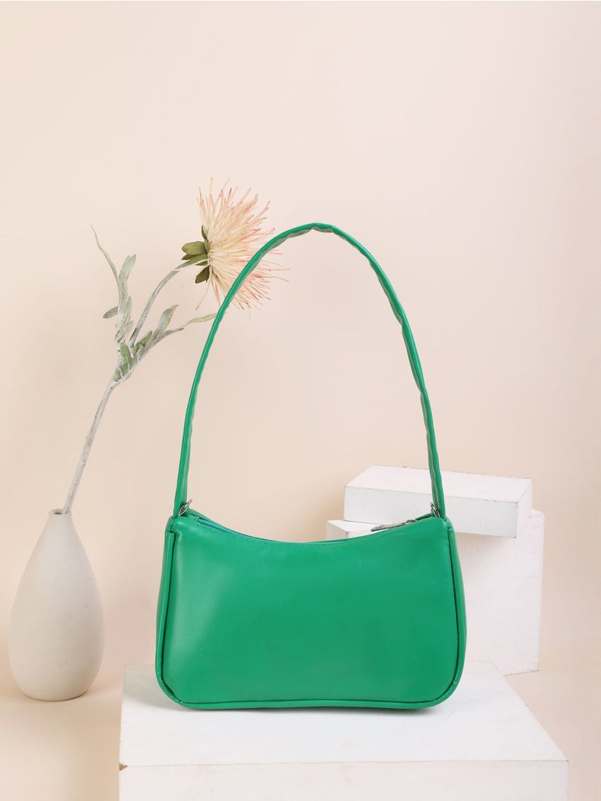 Chain Decor Baguette Bag