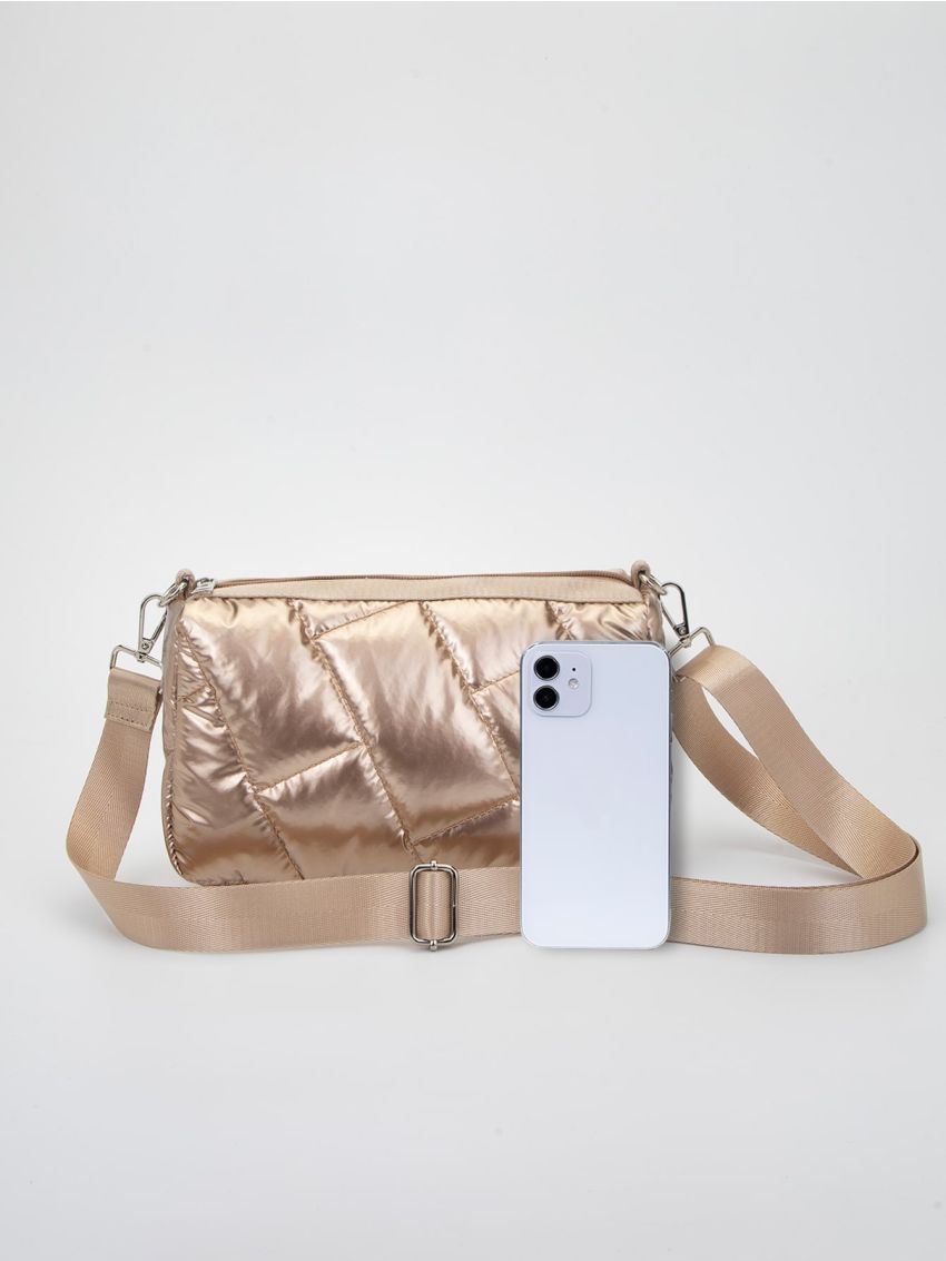 Metallic Quilted Square Bag