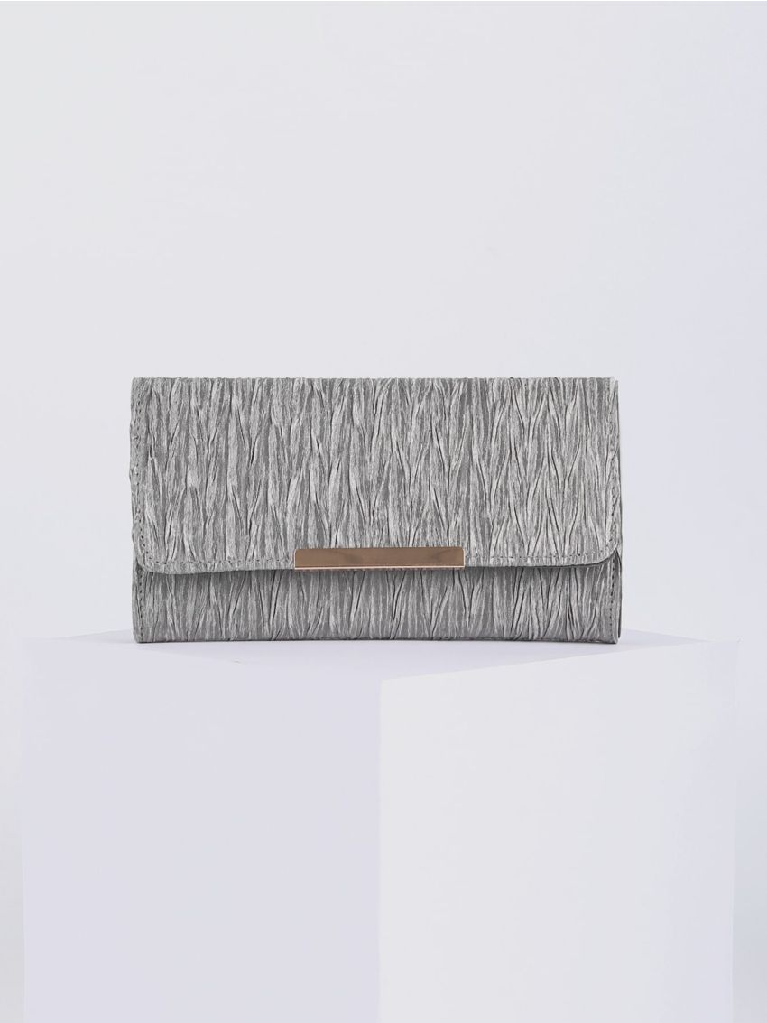 Metallic Flap Chain Square Bag