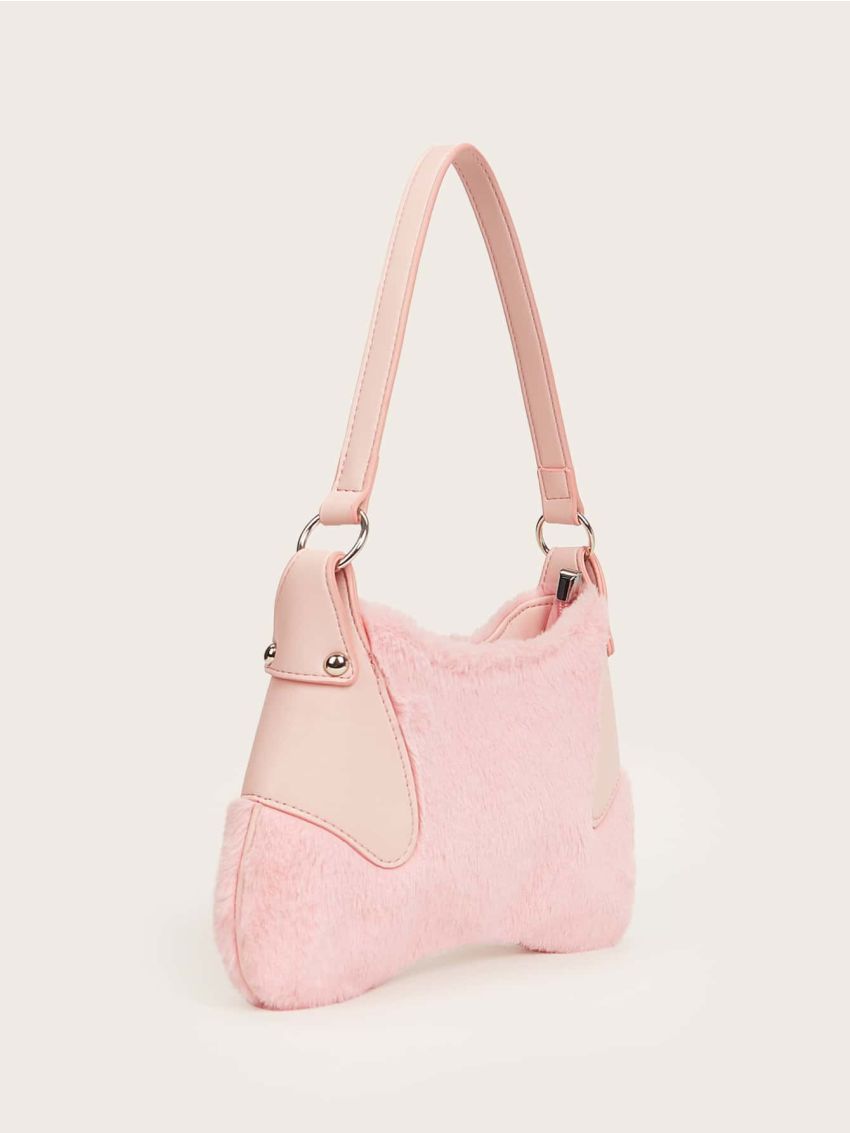 Minimalist Fluffy Baguette Bag