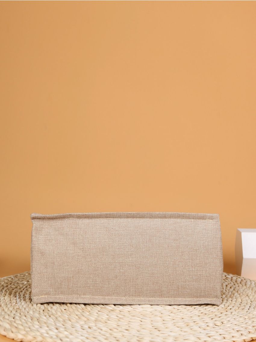 Slogan Graphic Top Handle Bag