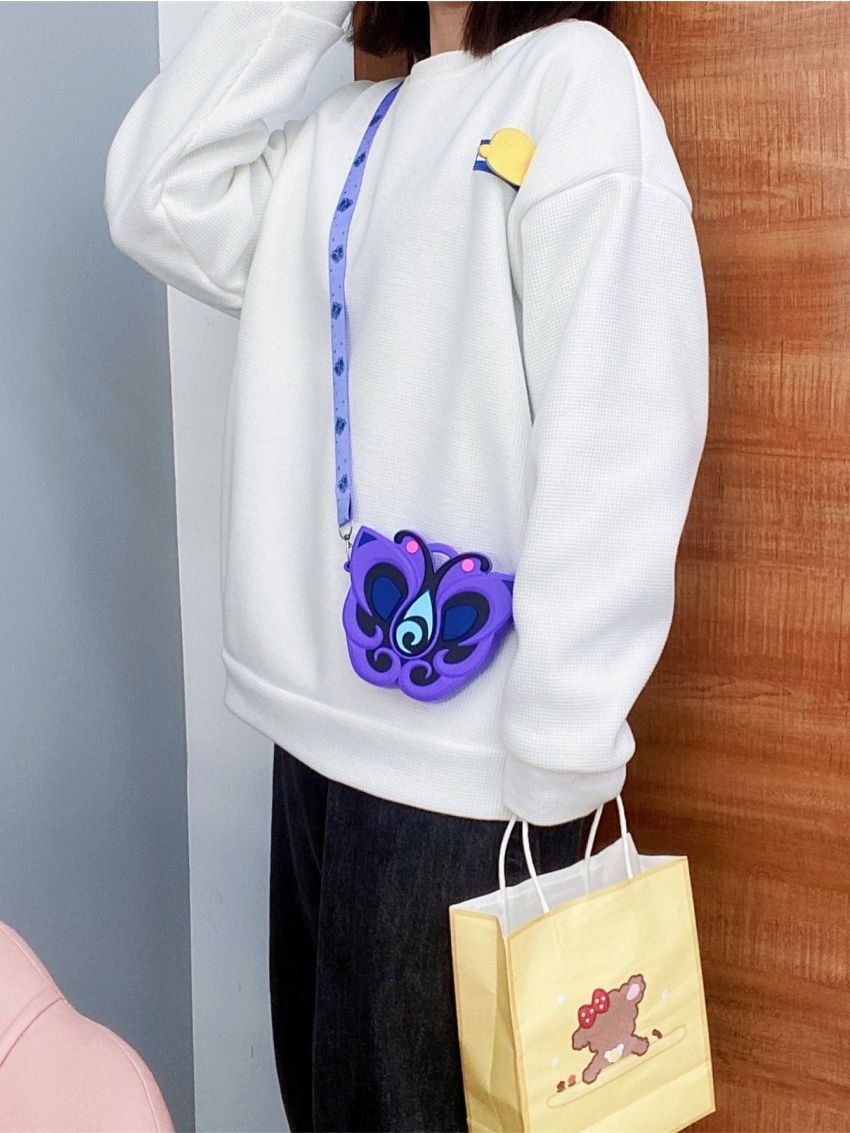 Mini Butterfly Design Bubble Crossbody Bag