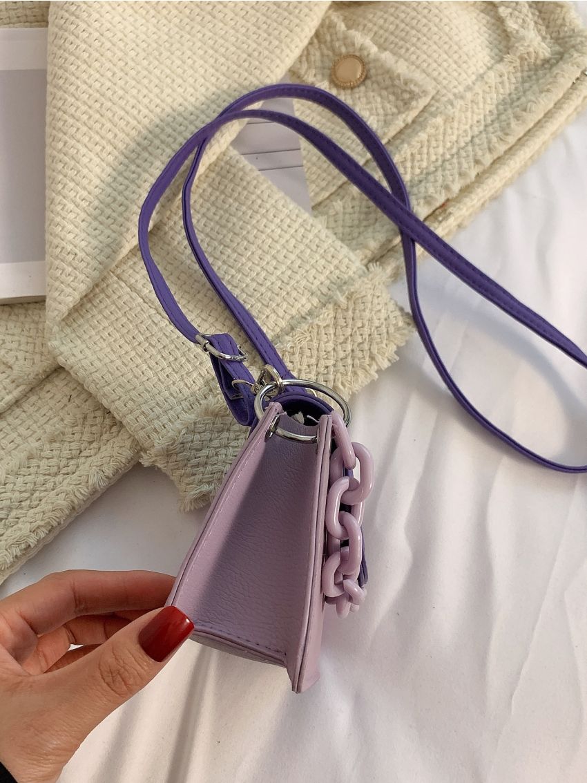 Mini Chain Decor Flap Square Bag