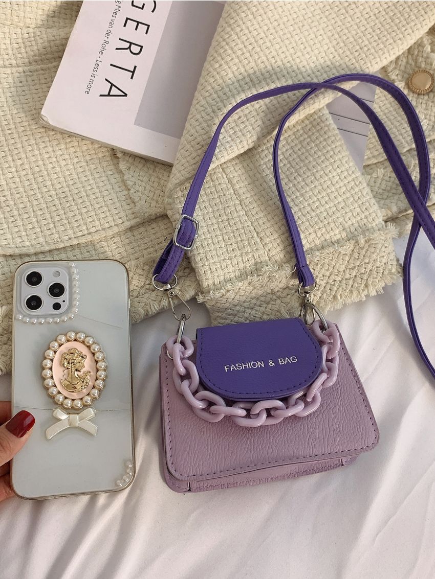 Mini Chain Decor Flap Square Bag