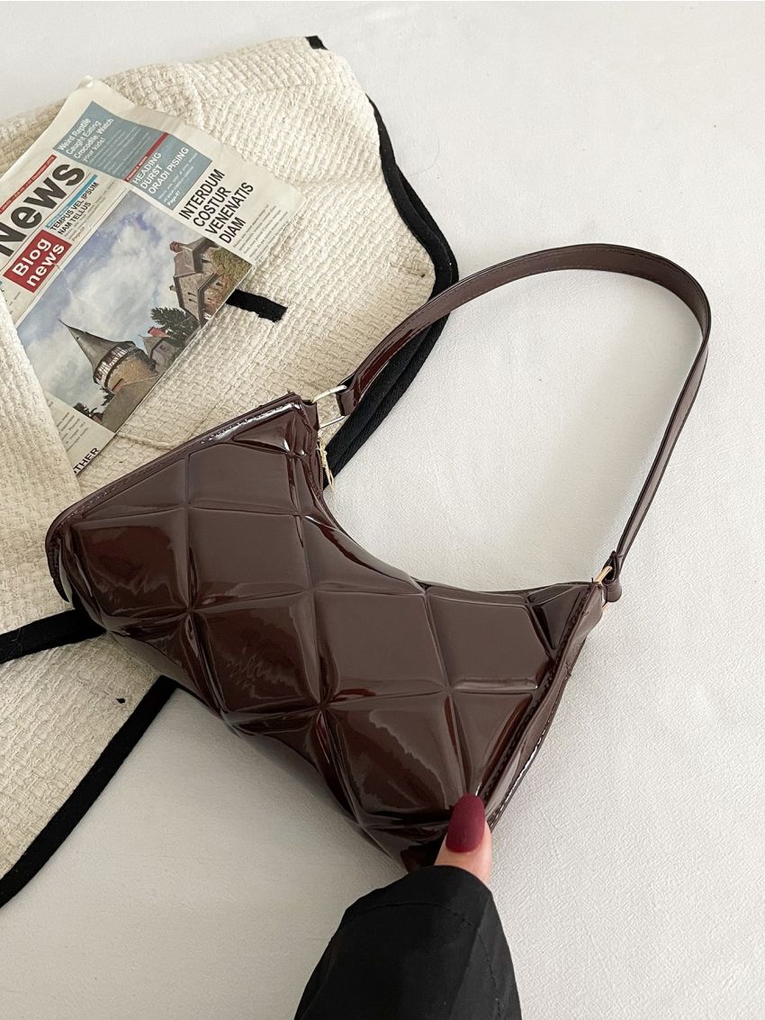 Minimalist Embossed Baguette Bag