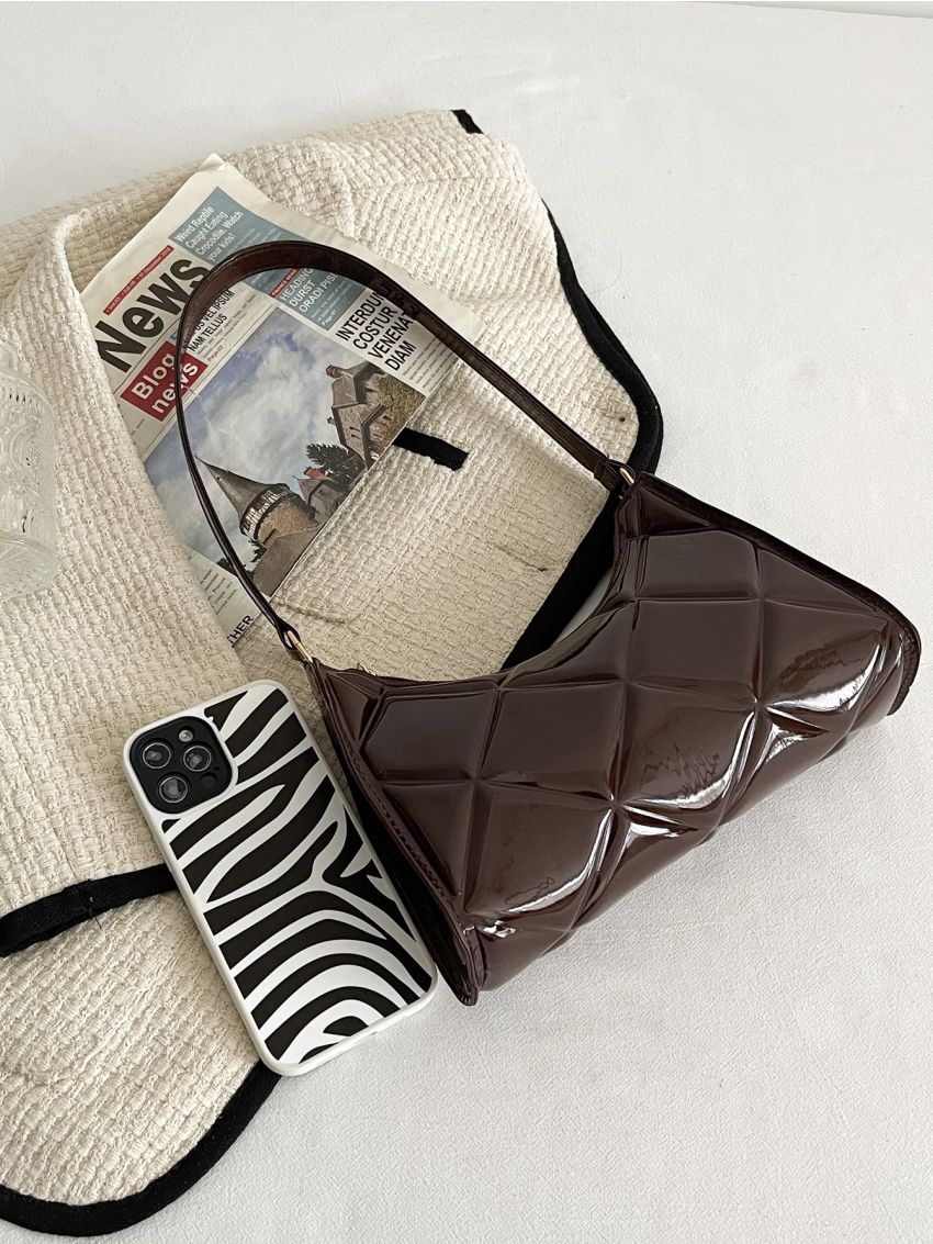 Minimalist Embossed Baguette Bag