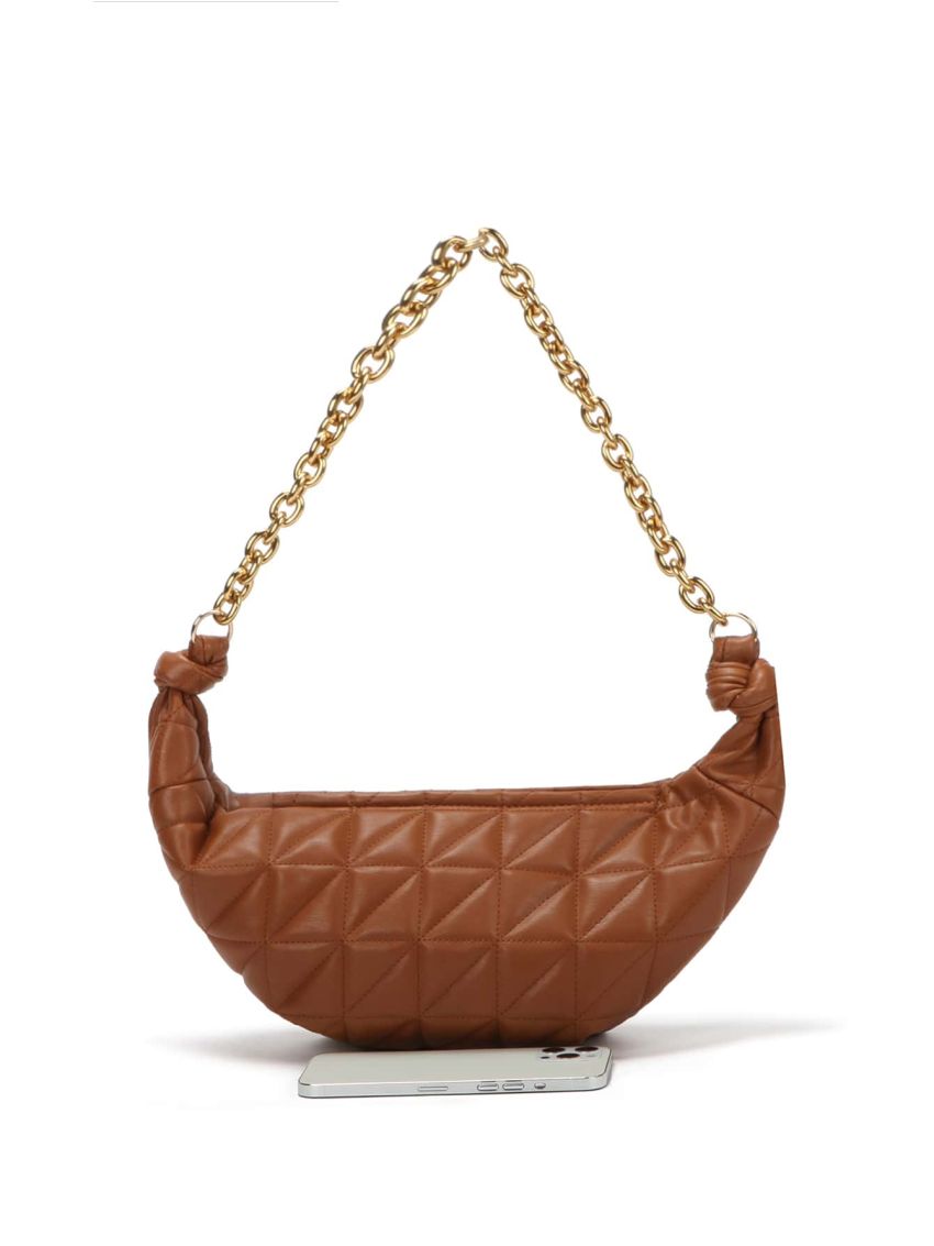 Quilted Chain Baguette Bag