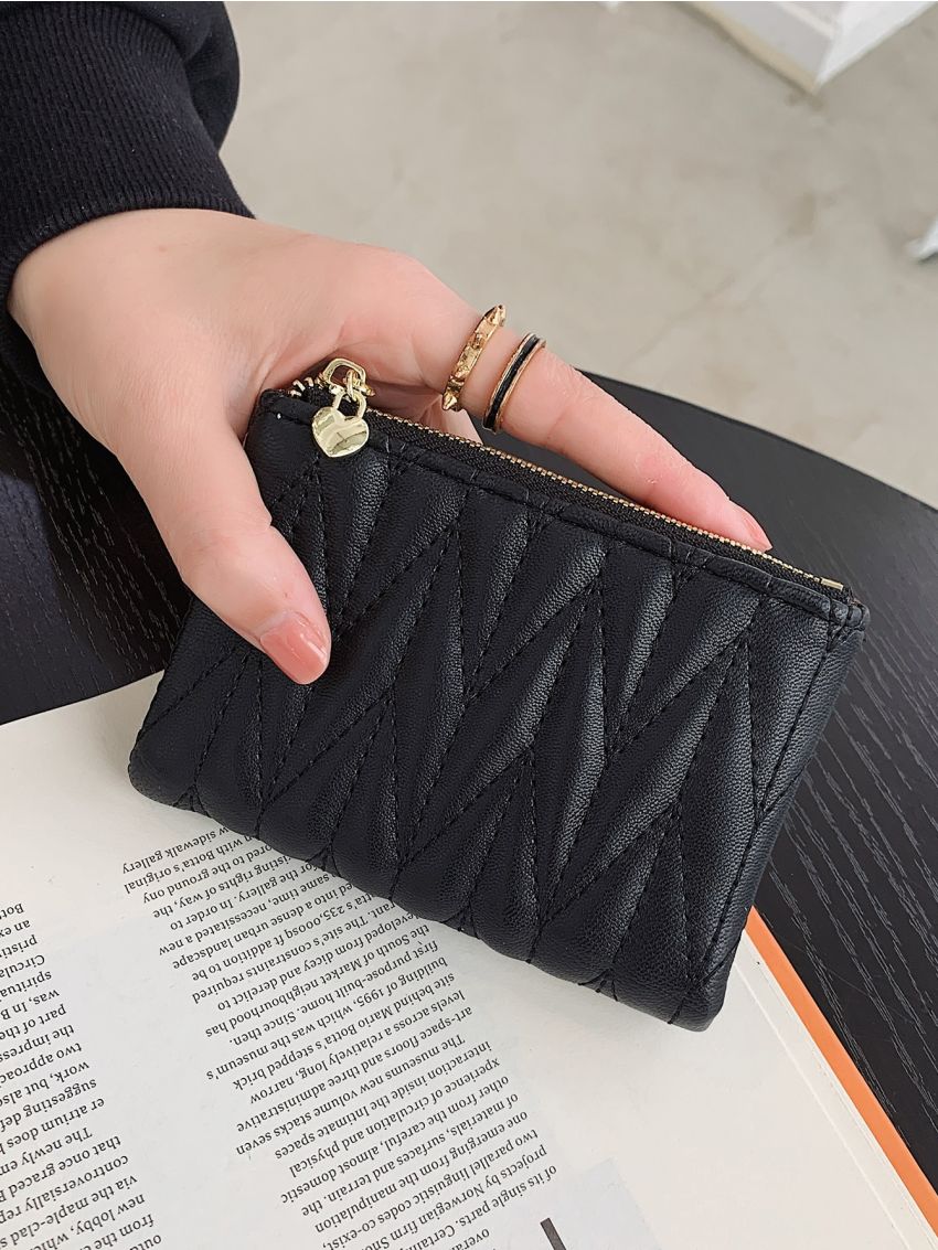 Quilted Snap Button Purse