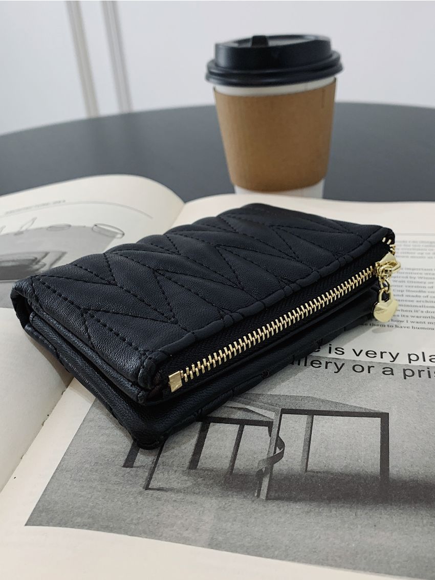 Quilted Snap Button Purse