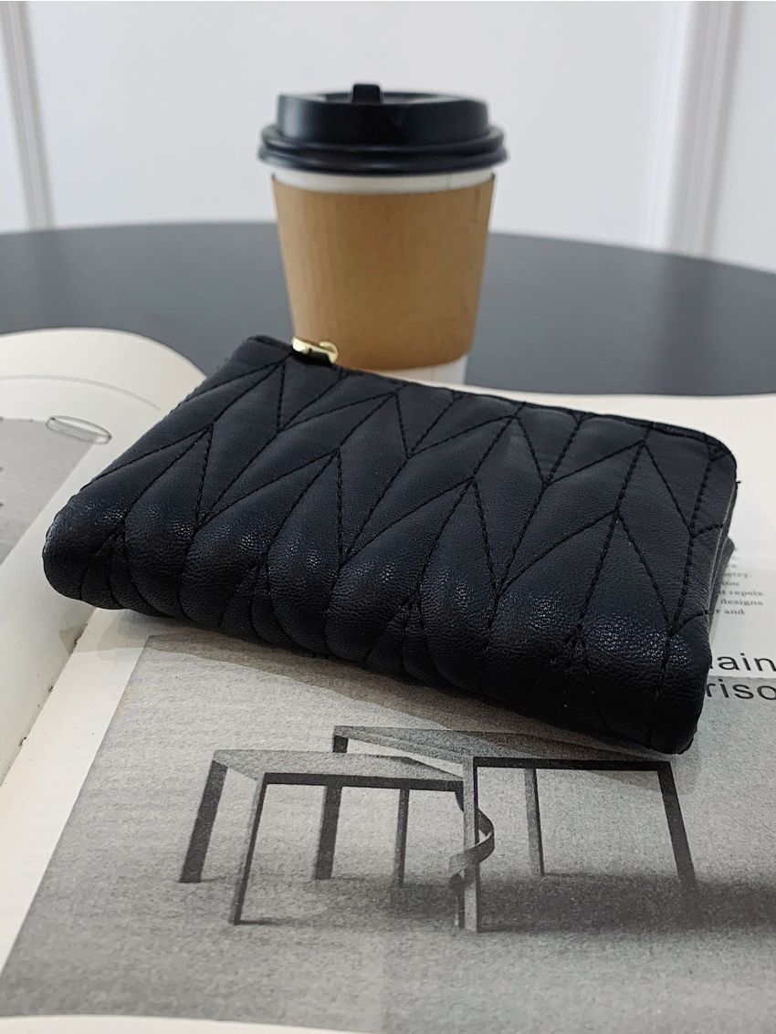 Quilted Snap Button Purse