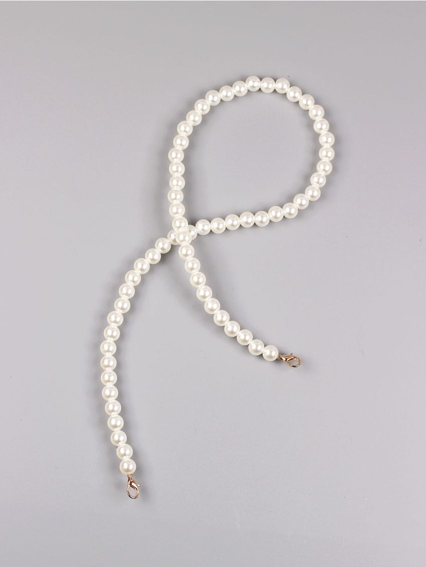 Faux Pearl Design Bag Strap