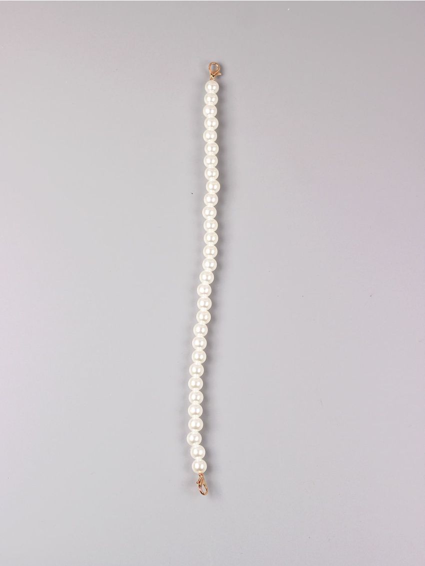 Faux Pearl Beaded Bag Strap